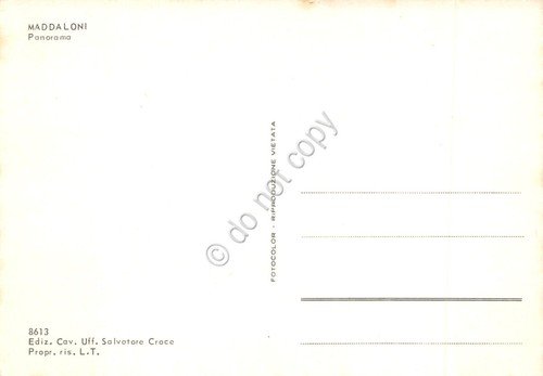 Cartolina Maddaloni panorama parziale paese case anni '90