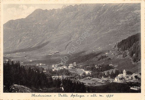 Cartolina Madesimo Valle Spluga 1939
