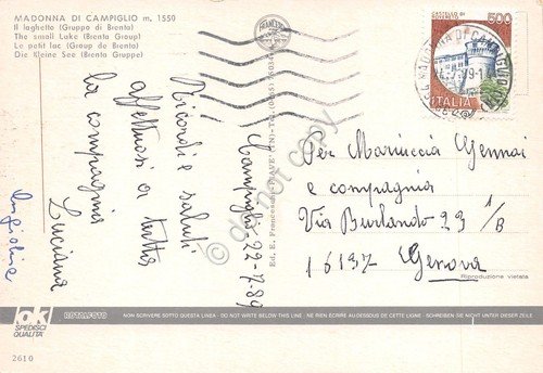 Cartolina Madonna di Campiglio Laghetto con bambini e panorama case … | Immagine Gallery 2