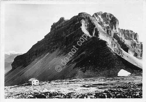 Cartolina Madonna di Campiglio Rifugio Stoppani e Pietra Grande