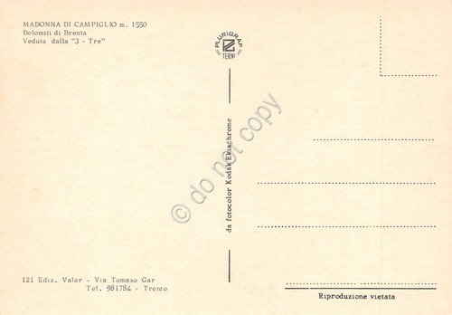 Cartolina Madonna di Campiglio veduta dalla tre 3 gara sci … | Immagine Gallery 2