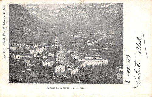 Cartolina Madonna di Tirano panorama 1905 | Immagine principale