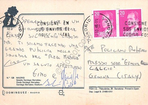 Cartolina Madrid Estadio Santiago Bernabeu 1986 | Immagine Gallery 2