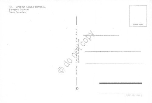 Cartolina Madrid Stadio Bernabeu football calcio | Immagine Gallery 2