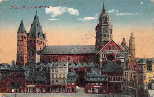 Cartolina Mainz Dom vom Westen illustrata | Immagine principale