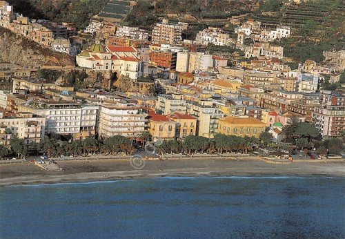 Cartolina Maiori panorama aereo case spiaggia anni '70 | Immagine principale