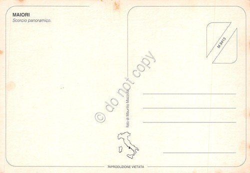 Cartolina Maiori panorama aereo case spiaggia anni '70 | Immagine Gallery 2
