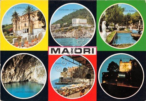 Cartolina Maiori saluti da vedutine (Altre tematiche)