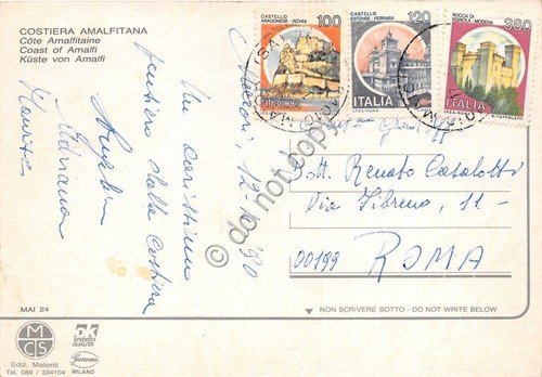 Cartolina Maiori saluti da vedutine (Altre tematiche)