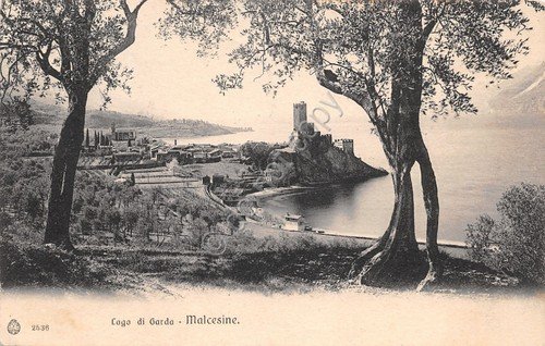 Cartolina Malcesine panorama illustrata 1911 | Immagine principale