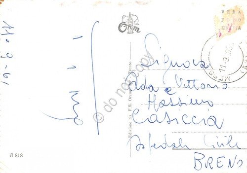 Cartolina Malè Panorama 1961 (Trento)