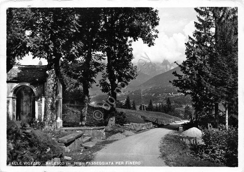 Cartolina Malesco Valle Vigezzo Passeggiata per Finero 1958 | Immagine principale