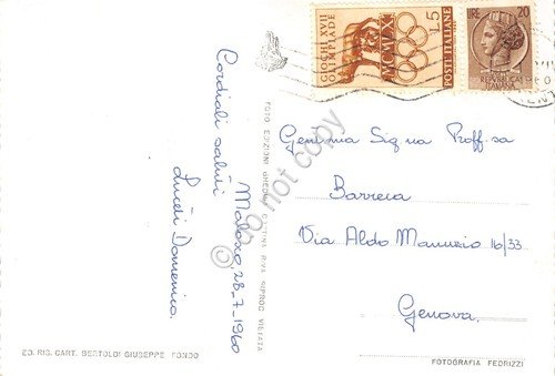 Cartolina Malosco Val di Non fontana 1960 | Immagine Gallery 2