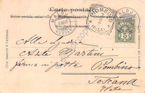 Cartolina Maloya Hotel Kursaal 1901