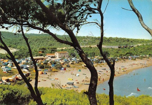 Cartolina Manacore Gargano Camping Internazionale vista spiaggia