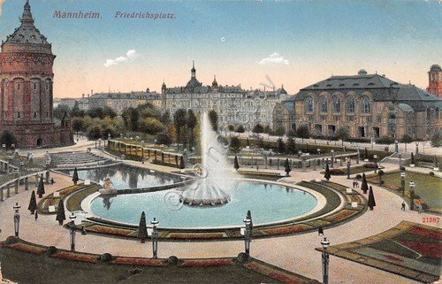 Cartolina Mannheim Friedrichsplatz 1912 | Immagine principale