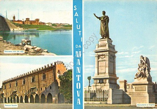 Cartolina Mantova 3 vedute Timbro PT 1961 | Immagine principale