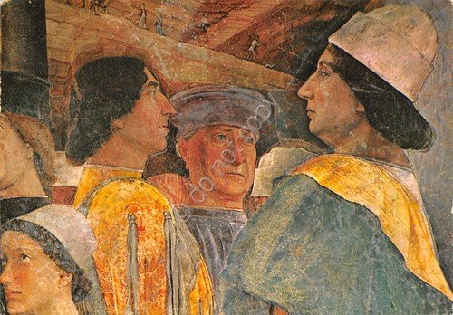 Cartolina Mantova Camera degli sposi timbro a targhetta PT 1963