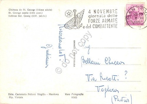 Cartolina Mantova Castel S. Giorgio timbro a targhetta Giornata Forze … | Immagine principale