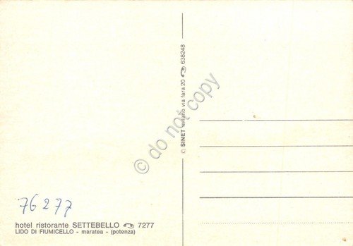Cartolina Maratea Lido di Fiumicello Hotel Settebello | Immagine Gallery 2
