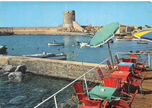 Cartolina Marciana Marina Porticciolo e Torre Medicea da terrazza bar | Immagine principale