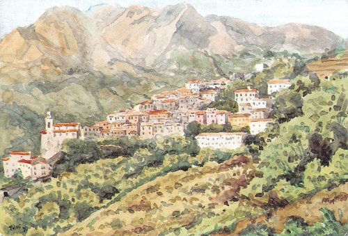 Cartolina Marciana Panorama illustrata timbro filatelico Festa Medioeval Lit 800 | Immagine principale