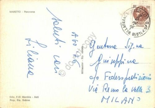 Cartolina Maretto Panorama 1976