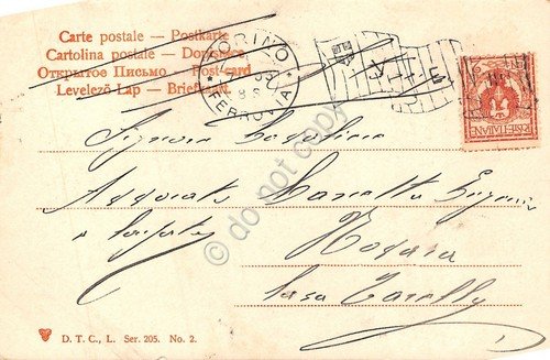 Cartolina Marina con barche a vela notturno illustrata 1903