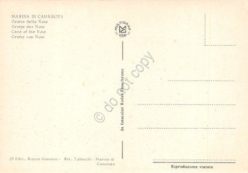 Cartolina Marina di Camerota Grotta delle Noie dal mare | Immagine Gallery 2