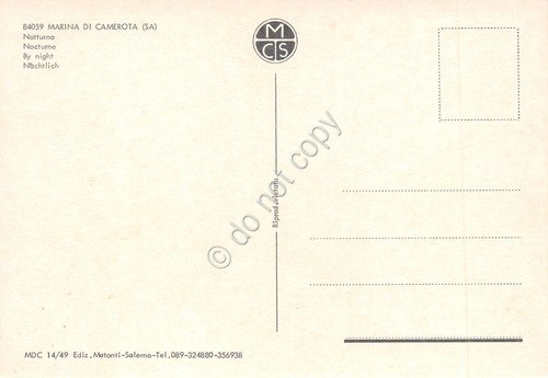 Cartolina Marina di Camerota notturno fuochi artificiali anni '70 | Immagine Gallery 2