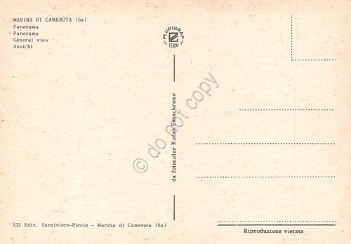 Cartolina Marina di Camerota panorama casa su spiaggia anni '70 | Immagine Gallery 2