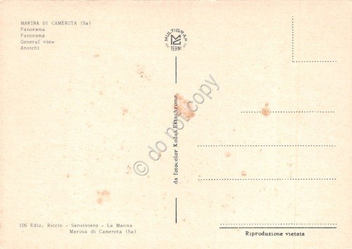 Cartolina Marina di Camerota panorama da una spiaggia anni '70 | Immagine Gallery 2