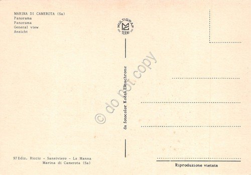 Cartolina Marina di Camerota panorama porto barca pescatore anni '70