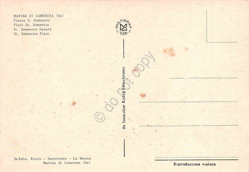 Cartolina Marina di Camerota Piazza San Domenico animata anni '80 | Immagine Gallery 2