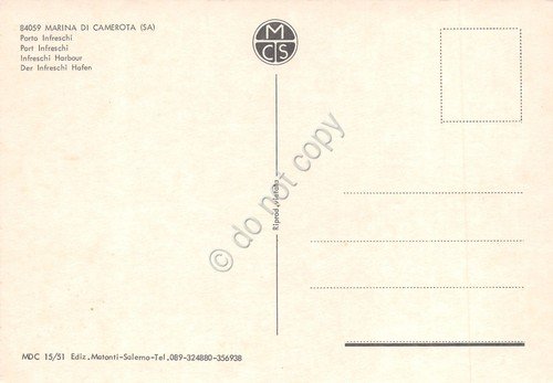 Cartolina Marina di Camerota Porto Infreschi barche anni '70