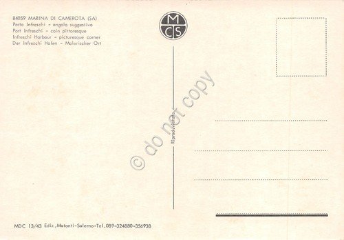 Cartolina Marina di Camerota Porto Infreschi scorcio barche anni '80 | Immagine Gallery 2