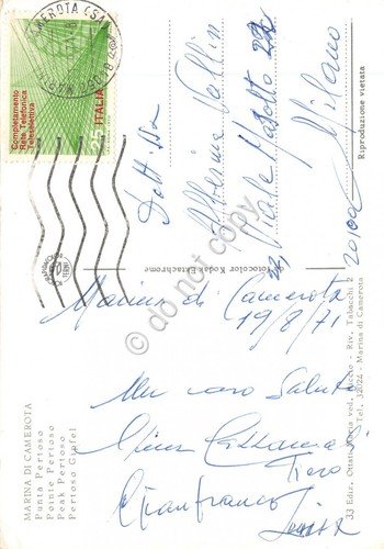 Cartolina Marina di Camerota Punta Pertoso 1971 | Immagine Gallery 2