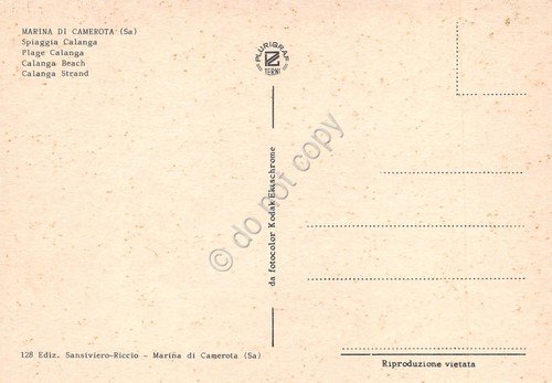 Cartolina Marina di Camerota spiaggia Calanga animata costa edifici anni … | Immagine Gallery 2