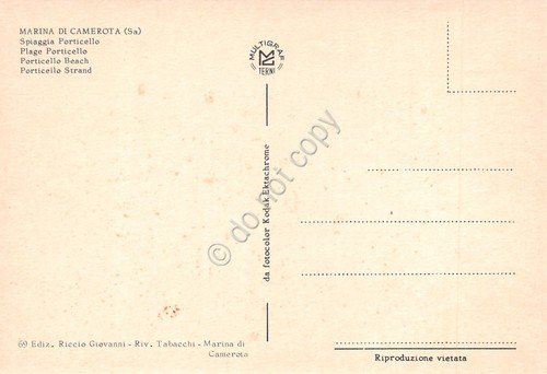 Cartolina Marina di Camerota spiaggia Porticello anni '70 | Immagine Gallery 2