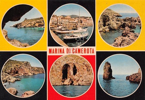 Cartolina Marina di Camerota vedute varie anni '70 | Immagine principale
