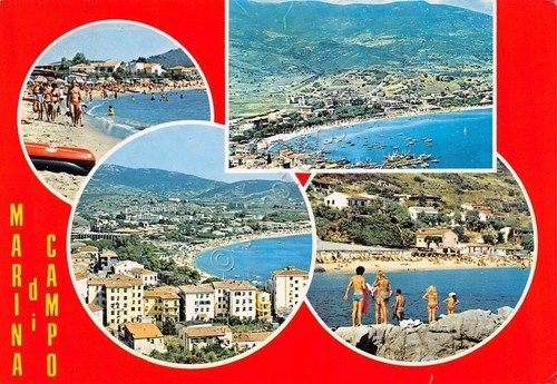 Cartolina Marina di Campo 4 vedute (Livorno) | Immagine principale