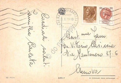 Cartolina Marina di Carrara vedute e barche (Massa)