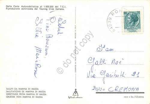 Cartolina Marina di Massa 5 vedute con mappa | Immagine Gallery 2