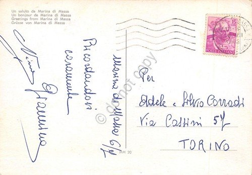 Cartolina Marina di Massa vedute e campeggio 1962 | Immagine Gallery 2