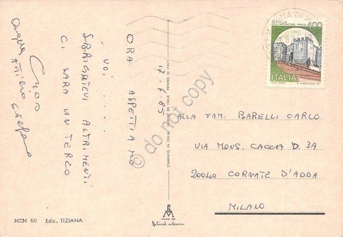 Cartolina Marina di Massa vedute pin up 1985 | Immagine Gallery 2