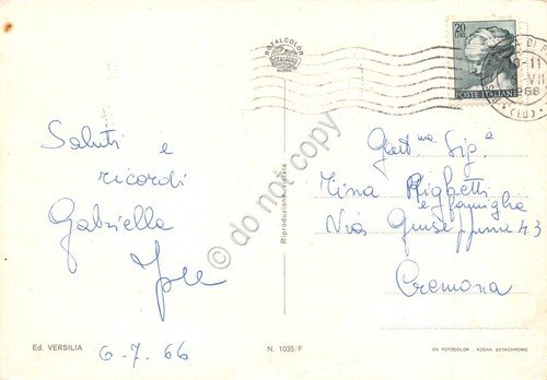 Cartolina Marina di Pietrasanta 4 vedute notturno (Massa)