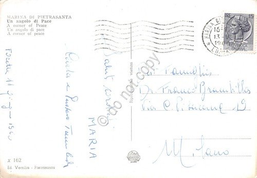 Cartolina Marina di Pietrasanta angolo di Le Focette 1960 | Immagine Gallery 2