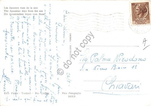 Cartolina Marina di Pietrasanta panorama dal mare Alpi Apuane (Lucca) | Immagine Gallery 2