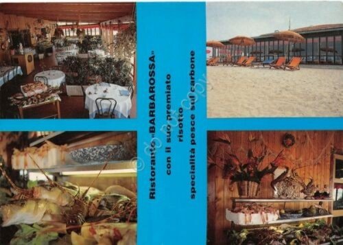 Cartolina Marina di Pisa Ristorante Barbarossa Vedute