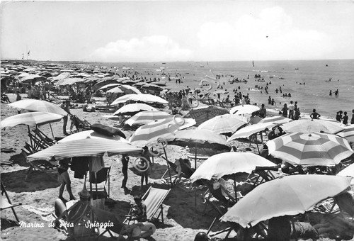 Cartolina Marina di Pisa Spiaggia 1965 | Immagine principale
